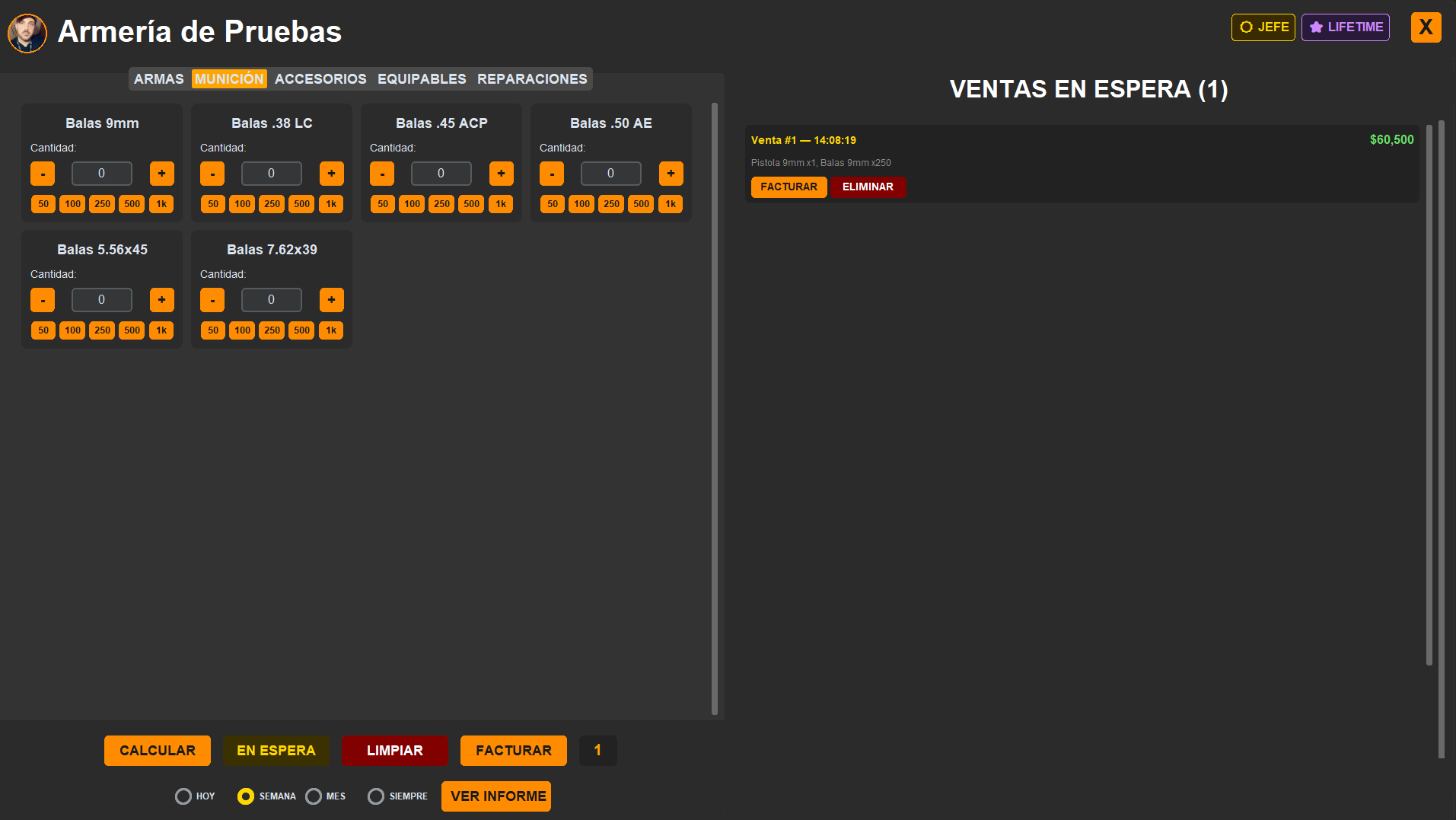 Ventas pendientes en AmmuSoft